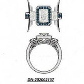 Sterling Silver Semi Mount Ring Setting Emerald OCT 8X6mm - Syzjewelry